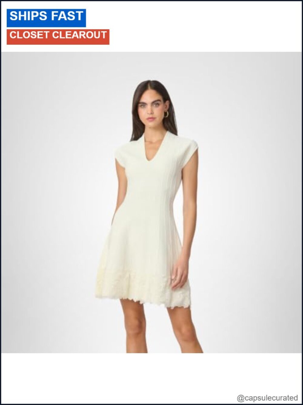 Knit Azalea Dress V-Neck Cap Sleeve Pull On